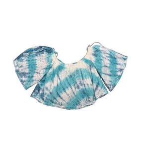 NWT Raga SAMPLE Whisper crop top off shoulder eyelet tie dye Small